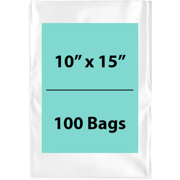 Clear Poly Bags Flat 1.5 Mil Size: 10 inch (width) X 15 inch (height)